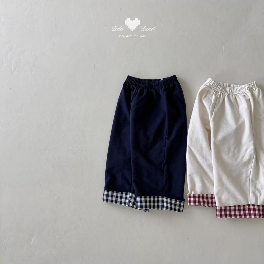Check Color Block Pants [LALALAND]（2026AW） 5