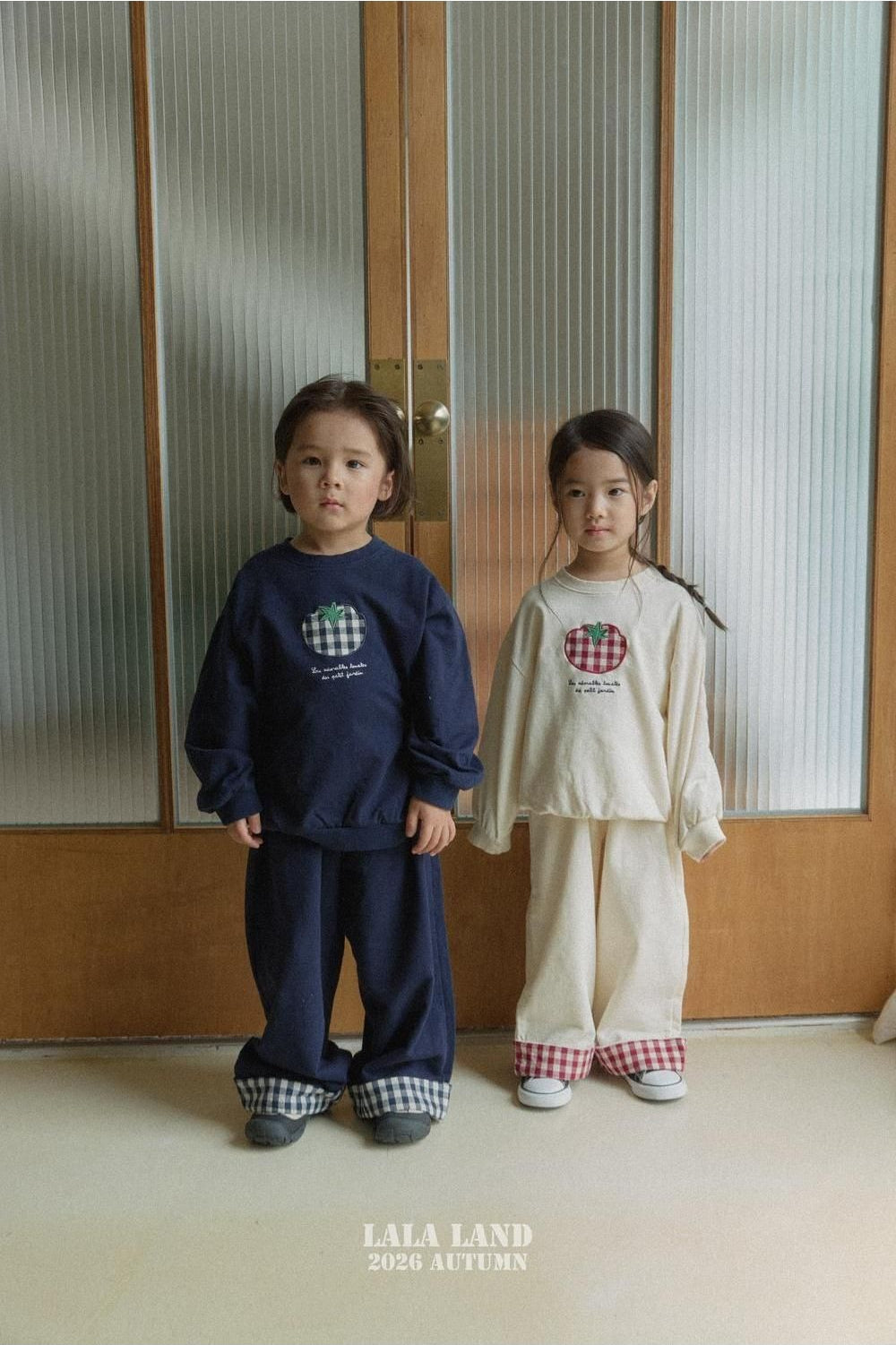 Check Color Block Pants [LALALAND]（2026AW） 7