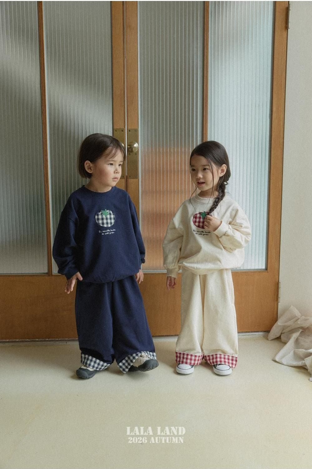 Check Color Block Pants [LALALAND]（2026AW） 11