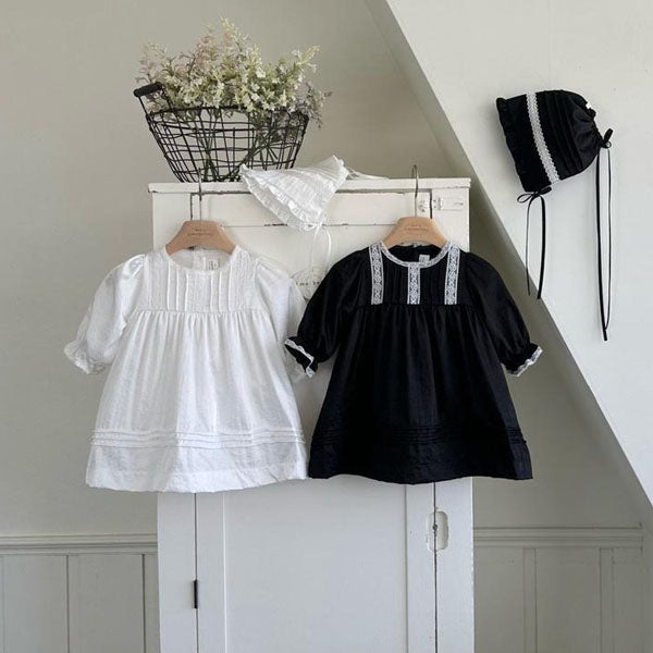 Satin Pintuck Baby Dress [monbebe]（2026AW） 1