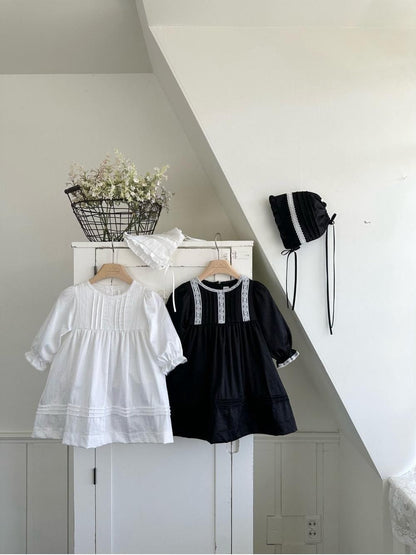 Satin Pintuck Kids Dress [monbebe]（2026AW） 2