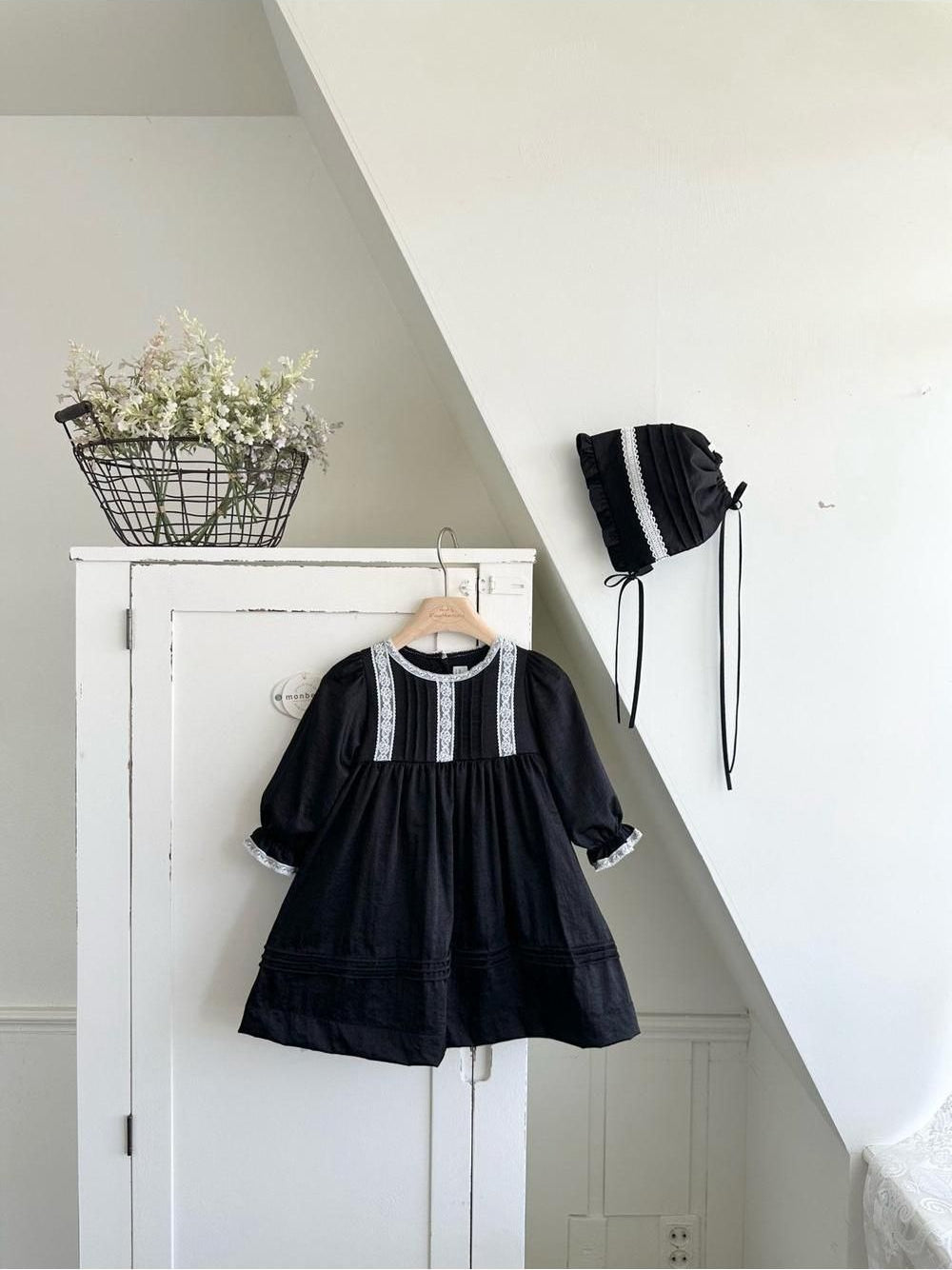 Satin Pintuck Kids Dress [monbebe]（2026AW） 4