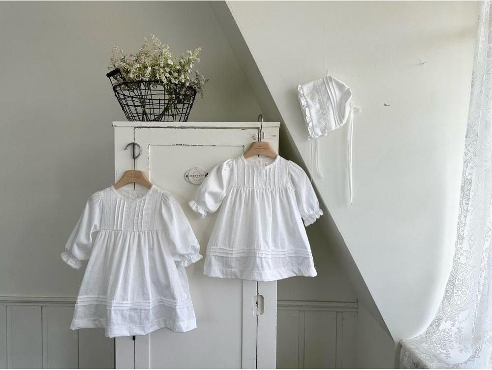 Satin Pintuck Kids Dress [monbebe]（2026AW） 5