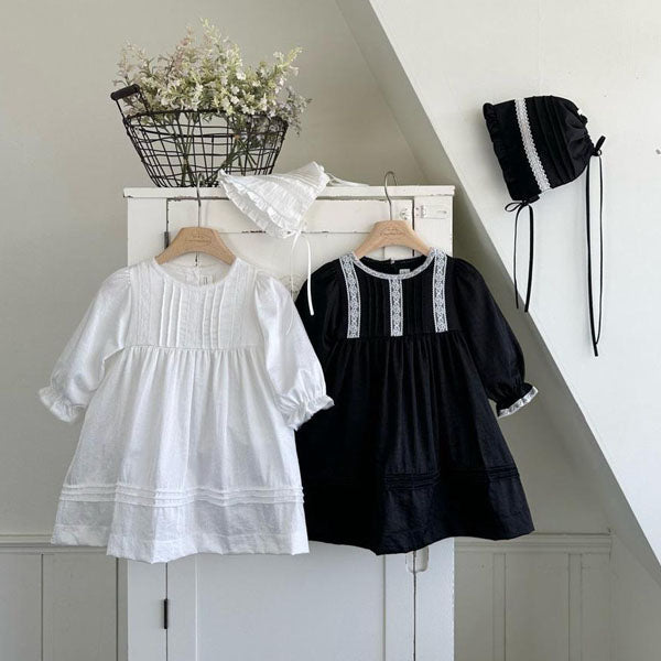 Satin Pintuck Kids Dress [monbebe]（2026AW） 1
