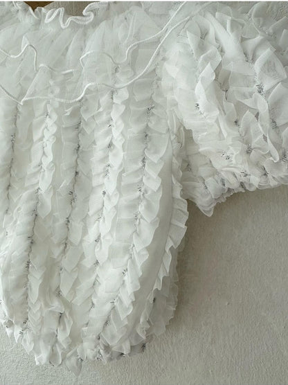 Chiffon Frill Special Bodysuit [monbebe]（2026AW） 16