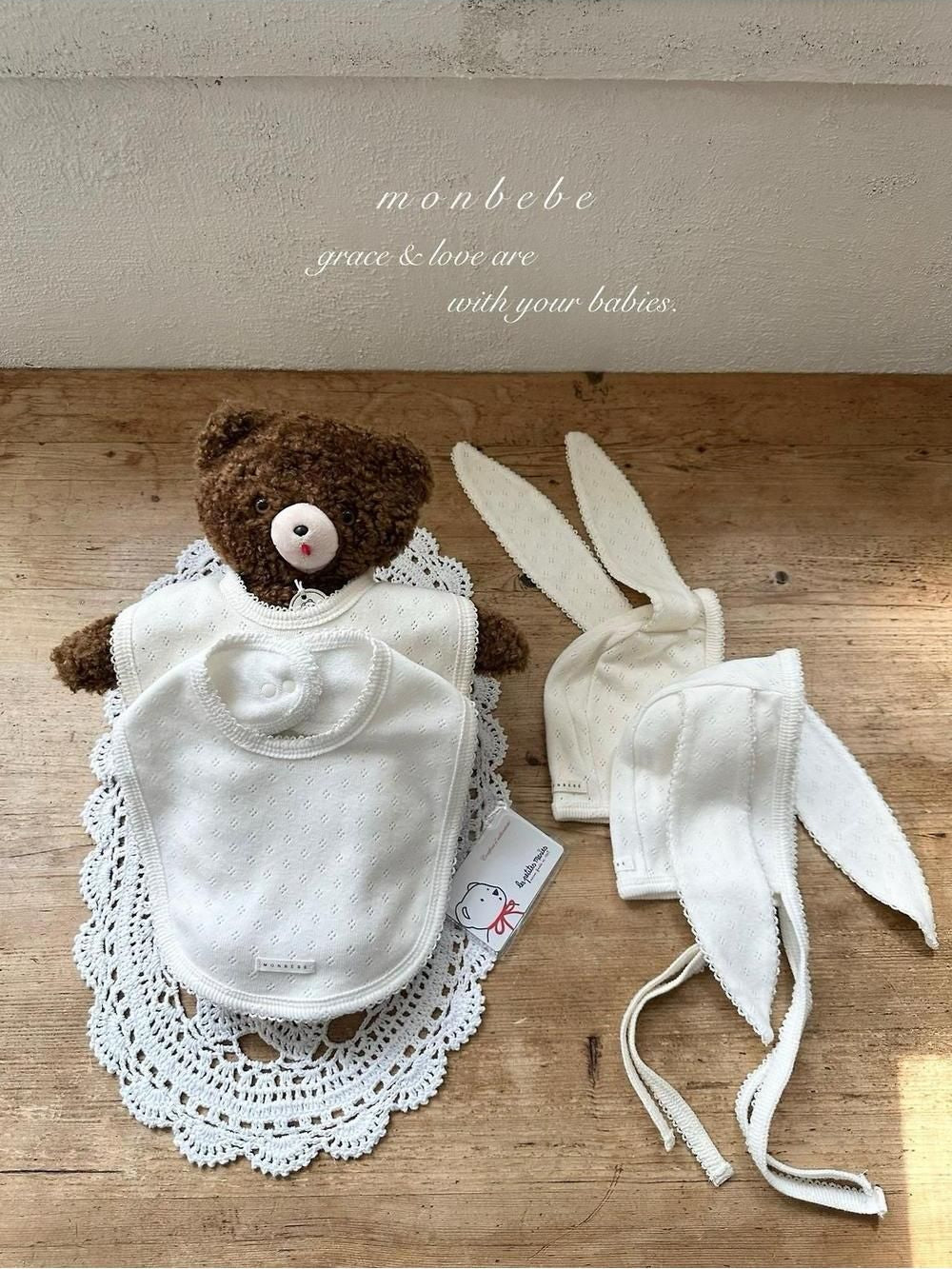 Jacquard Cotton Bib [monbebe]（2026AW） 6