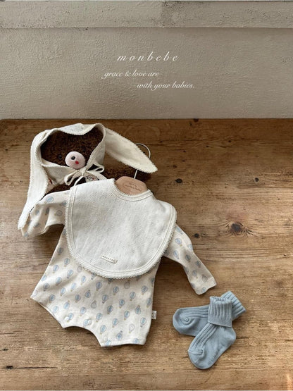 Jacquard Cotton Bib [monbebe]（2026AW） 10