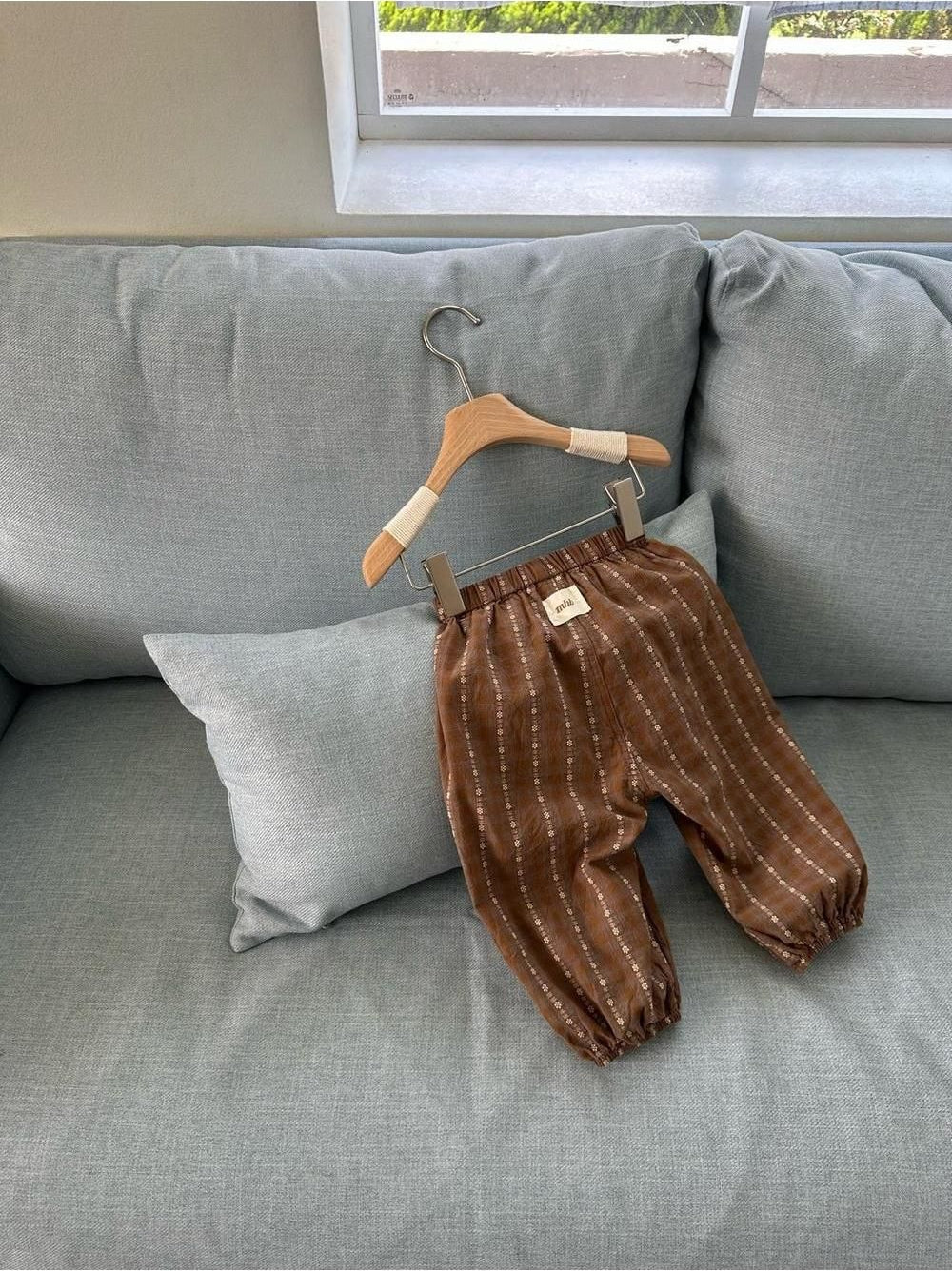 Small Flower Check Jogger Pants [monbebe]（2026AW） 3