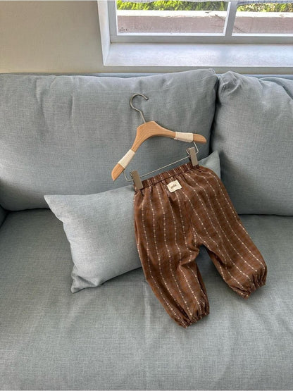 Small Flower Check Jogger Pants [monbebe]（2026AW） 3