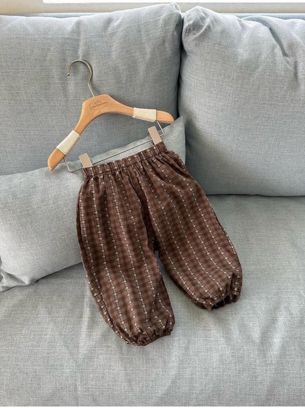 Small Flower Check Jogger Pants [monbebe]（2026AW） 5