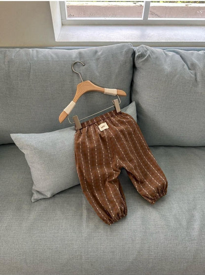 Small Flower Check Jogger Pants [monbebe]（2026AW） 11