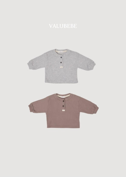Mini Waffle Button Tee [Valubebe]（2026AW） 3