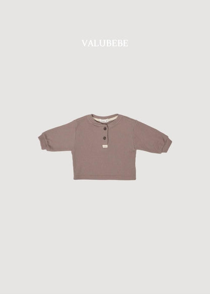 Mini Waffle Button Tee [Valubebe]（2026AW） 5