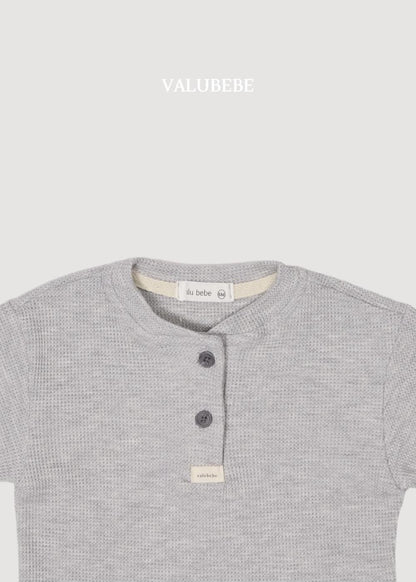 Mini Waffle Button Tee [Valubebe]（2026AW） 8