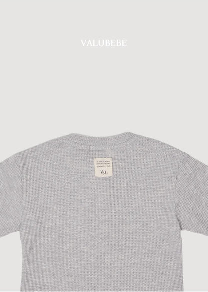 Mini Waffle Button Tee [Valubebe]（2026AW） 9
