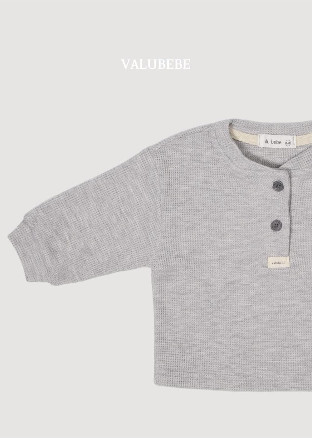 Mini Waffle Button Tee [Valubebe]（2026AW） 10