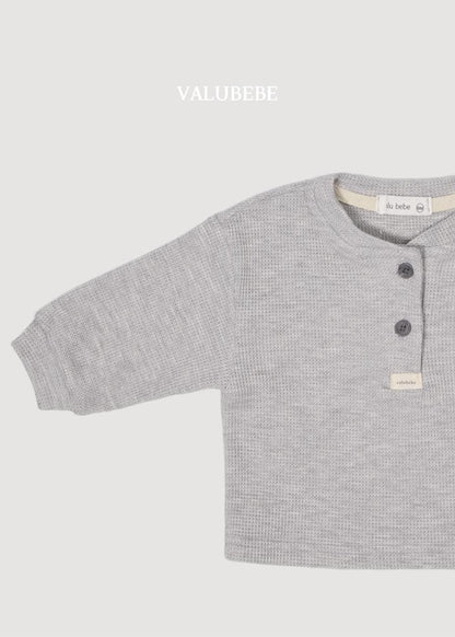 Mini Waffle Button Tee [Valubebe]（2026AW） 10
