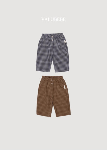 Button Chino Pants Check [Valubebe]（2026AW） 3