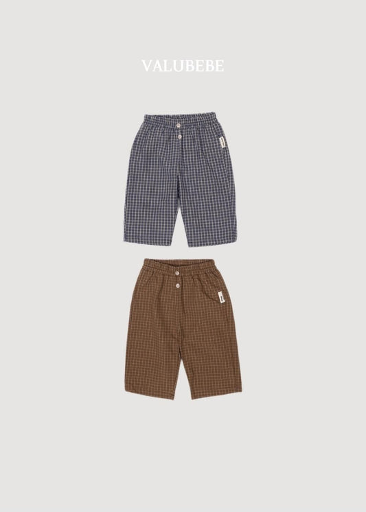 Button Chino Pants Check [Valubebe]（2026AW） 3