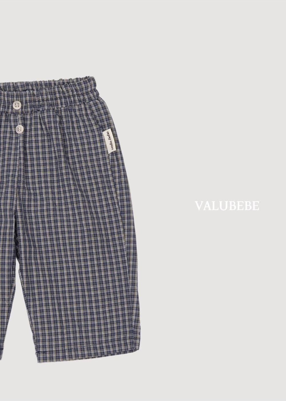 Button Chino Pants Check [Valubebe]（2026AW） 6