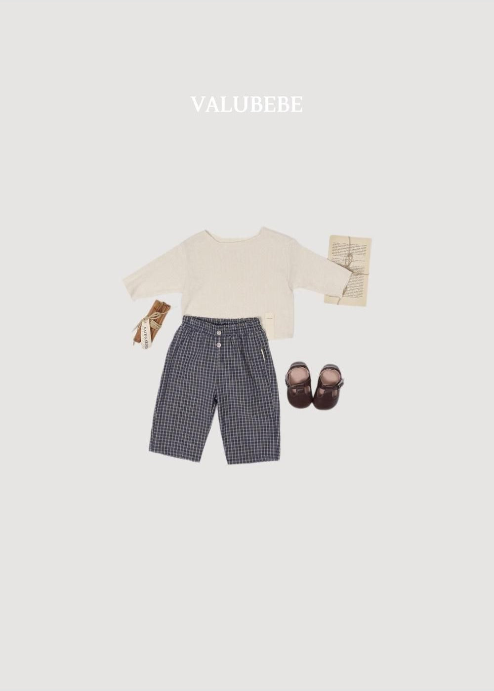 Button Chino Pants Check [Valubebe]（2026AW） 9