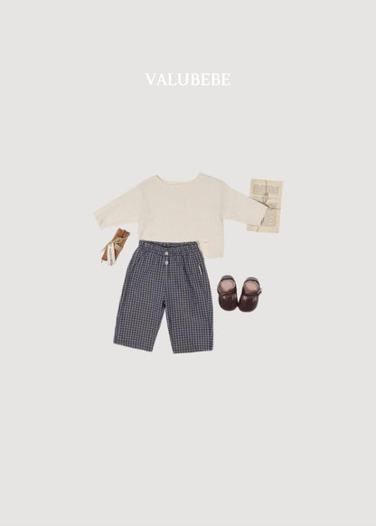 Button Chino Pants Check [Valubebe]（2026AW） 9