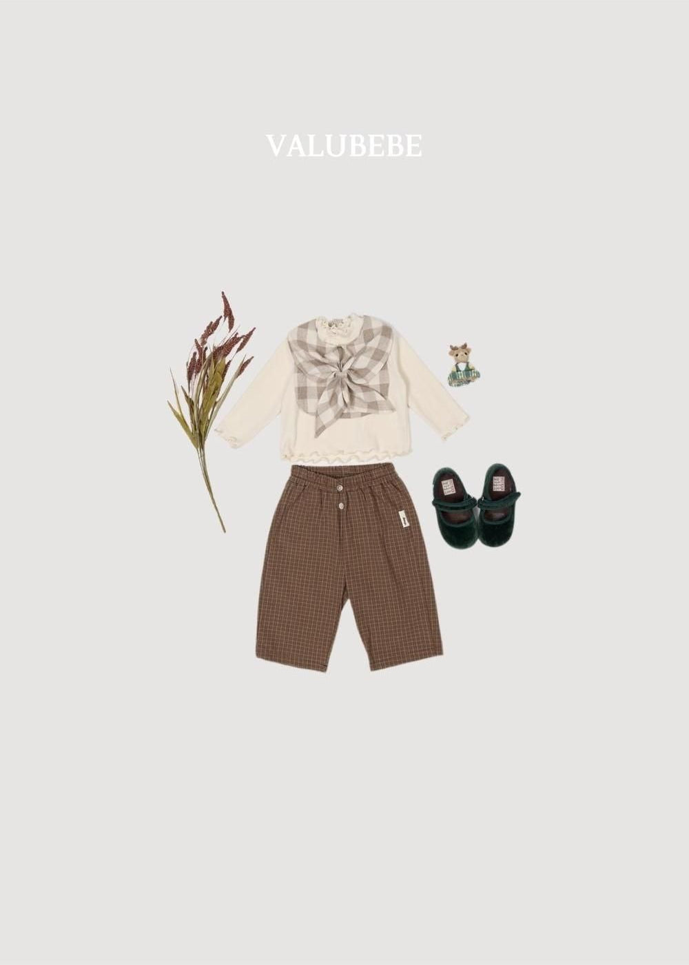 Button Chino Pants Check [Valubebe]（2026AW） 10