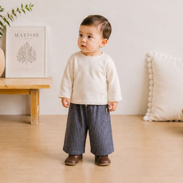Button Chino Pants Check [Valubebe]（2026AW） 1