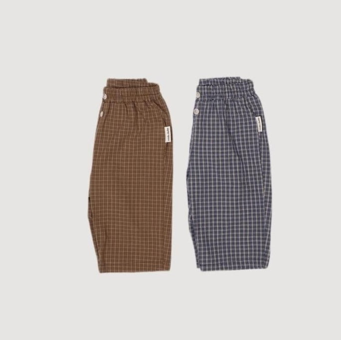 Button Chino Pants Check [Valubebe]（2026AW） 2