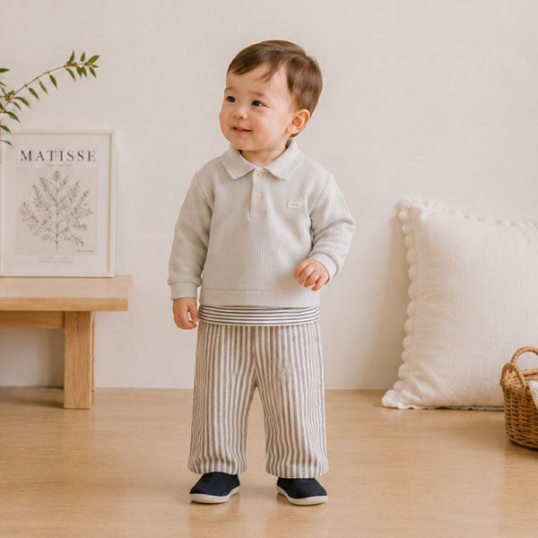 Button Chino Pants Stripe [Valubebe]（2026AW） 1