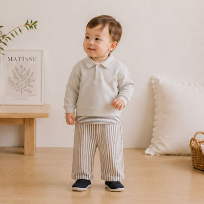 Button Chino Pants Stripe [Valubebe]（2026AW） 1