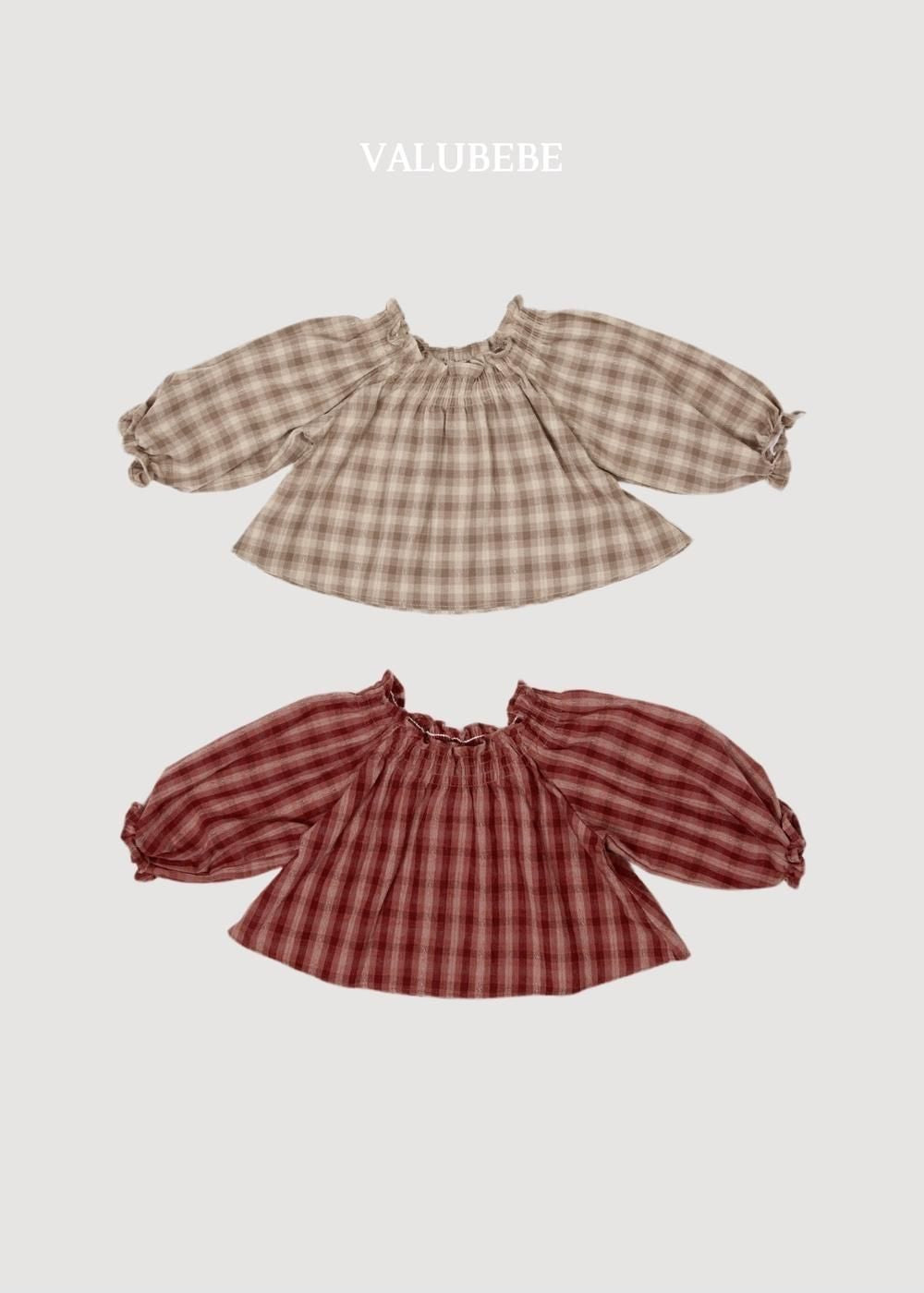 Dudi Check Smock Blouse [Valubebe]（2026AW） 3