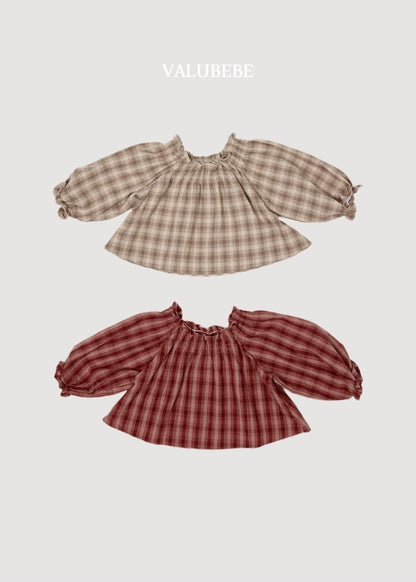 Dudi Check Smock Blouse [Valubebe]（2026AW） 3