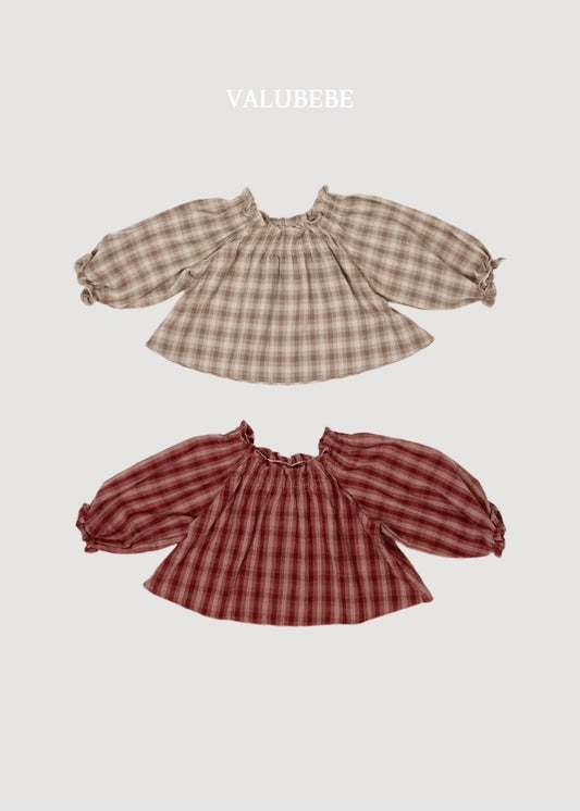 Dudi Check Smock Blouse [Valubebe]（2026AW） 3