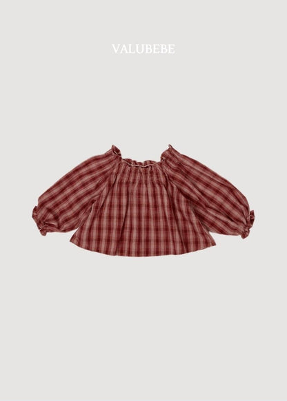 Dudi Check Smock Blouse [Valubebe]（2026AW） 6