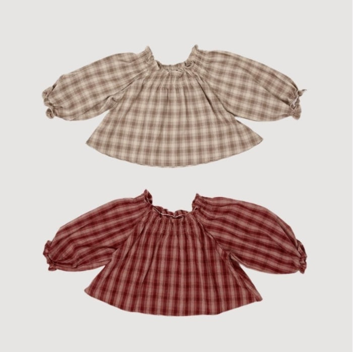 Dudi Check Smock Blouse [Valubebe]（2026AW） 1