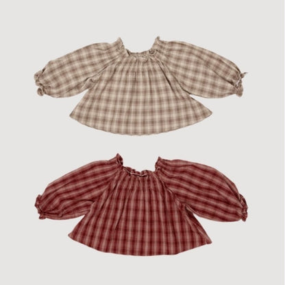 Dudi Check Smock Blouse [Valubebe]（2026AW） 1
