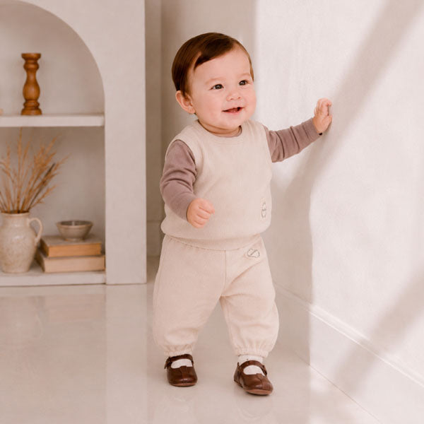 Honey Ribbed Jogger Pants [Valubebe]（2026AW） 1