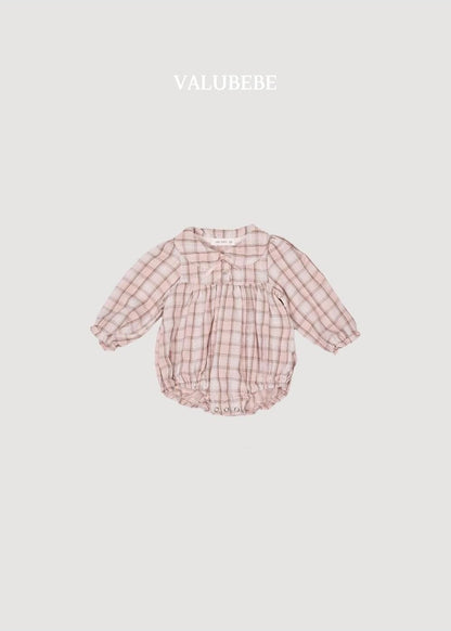 Check Ribbon Romper [Valubebe]（2026AW） 4