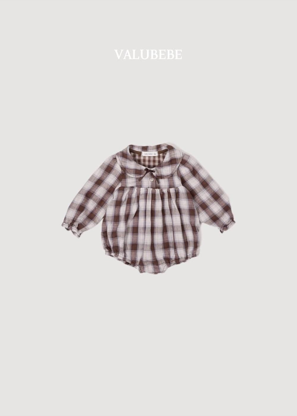 Check Ribbon Romper [Valubebe]（2026AW） 5