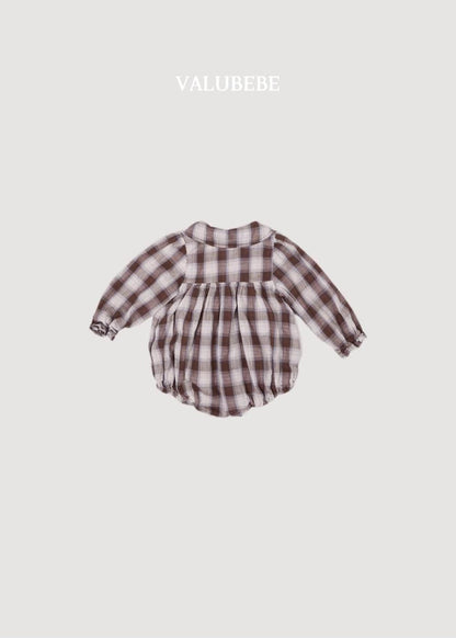 Check Ribbon Romper [Valubebe]（2026AW） 6