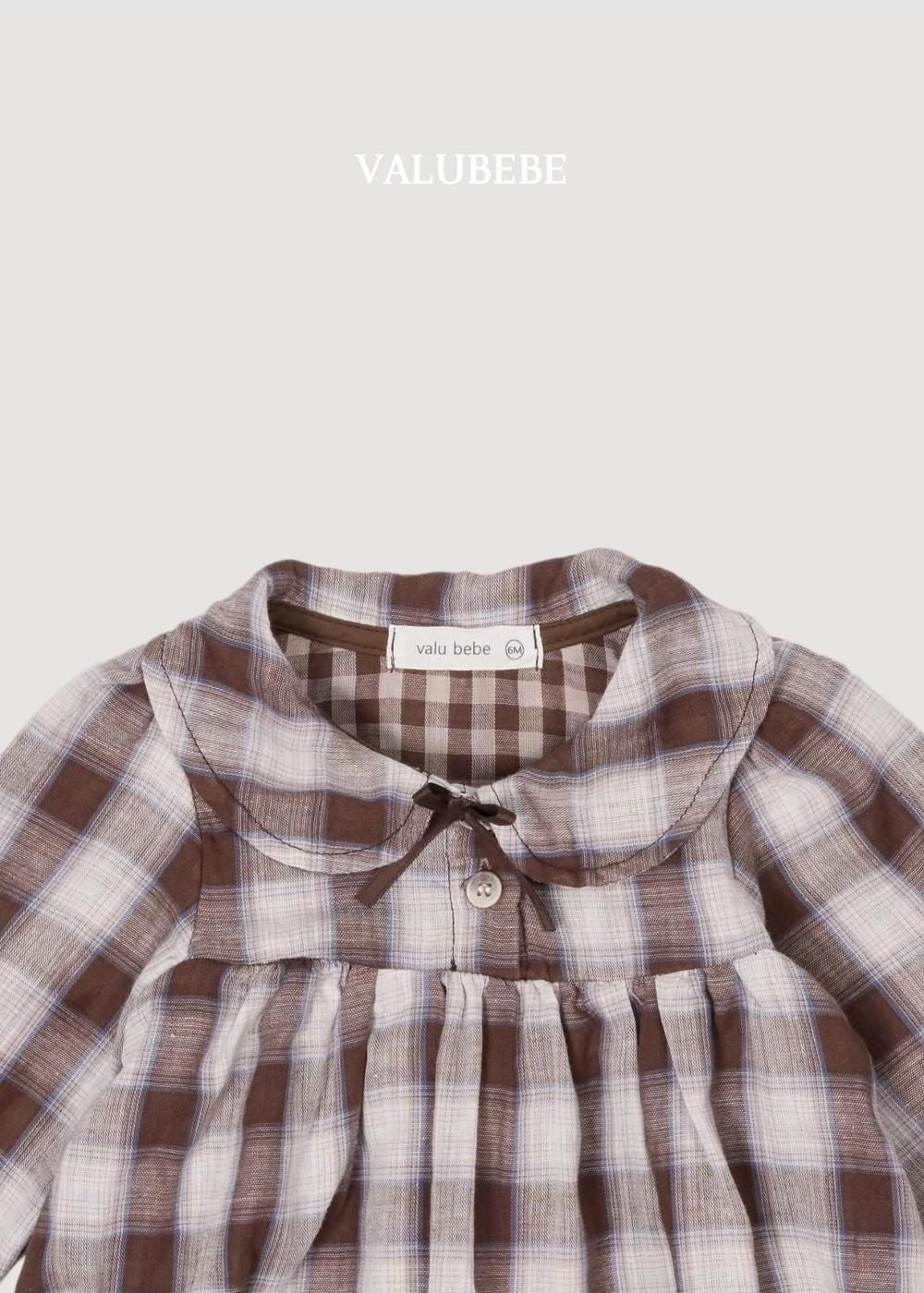 Check Ribbon Romper [Valubebe]（2026AW） 7