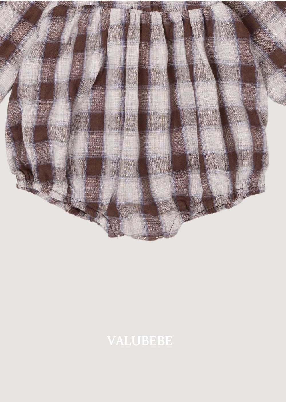 Check Ribbon Romper [Valubebe]（2026AW） 8