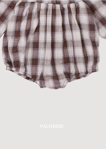 Check Ribbon Romper [Valubebe]（2026AW） 8