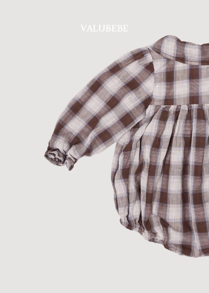 Check Ribbon Romper [Valubebe]（2026AW） 9