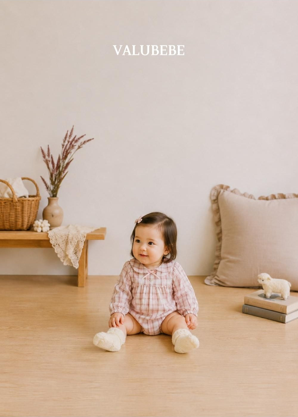 Check Ribbon Romper [Valubebe]（2026AW） 12