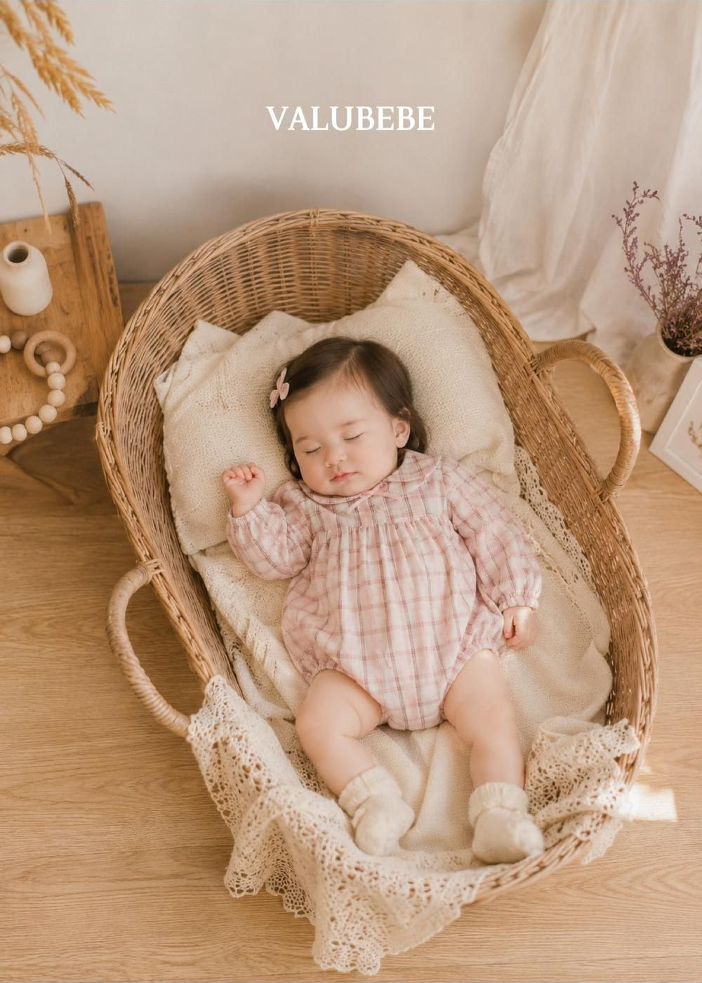 Check Ribbon Romper [Valubebe]（2026AW） 13