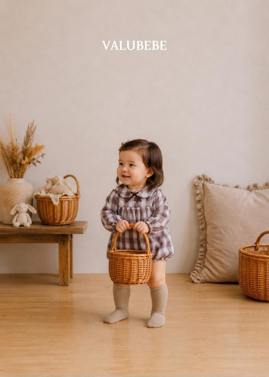 Check Ribbon Romper [Valubebe]（2026AW） 14