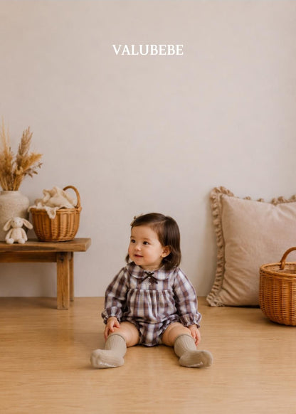 Check Ribbon Romper [Valubebe]（2026AW） 15