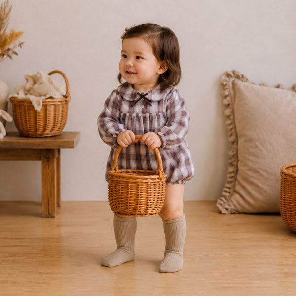 Check Ribbon Romper [Valubebe]（2026AW） 2